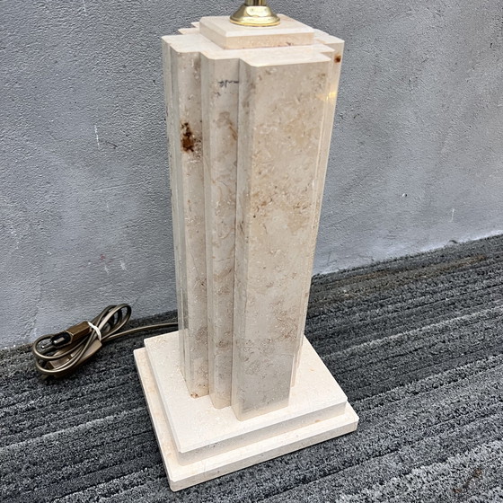 Image 1 of Stehlampe aus Travertin, Marmor