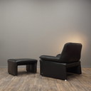 Laauser Sessel und Hocker Leder Plus