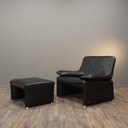 Laauser Sessel und Hocker Leder Plus