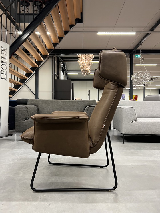 Image 1 of Jess Design Origami-Sessel mit Ottomane aus braunem Leder