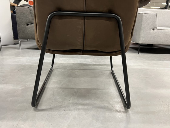 Image 1 of Jess Design Origami-Sessel mit Ottomane aus braunem Leder