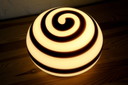 ILU di Vetro Zebra-Tischlampe aus Glas