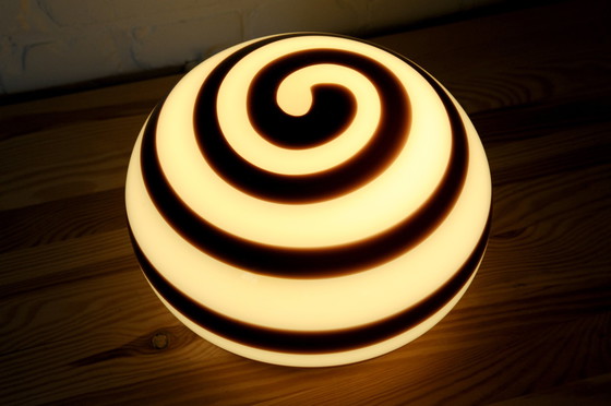 Image 1 of ILU di Vetro Zebra-Tischlampe aus Glas