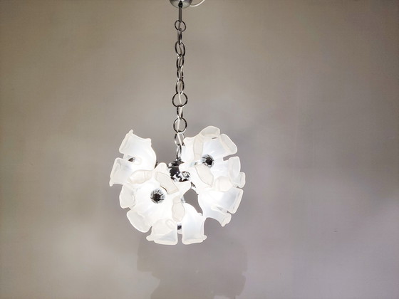 Image 1 of Blumenlüster aus Muranoglas, 1960er Jahre