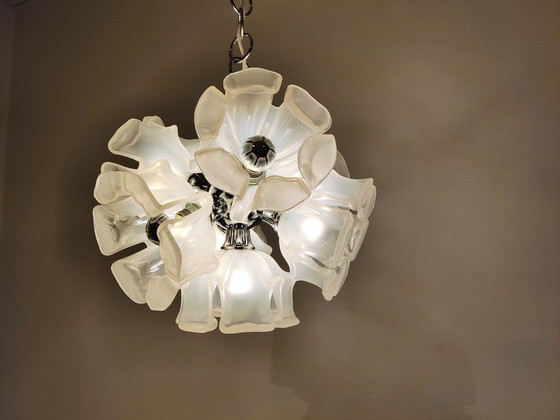 Image 1 of Blumenlüster aus Muranoglas, 1960er Jahre