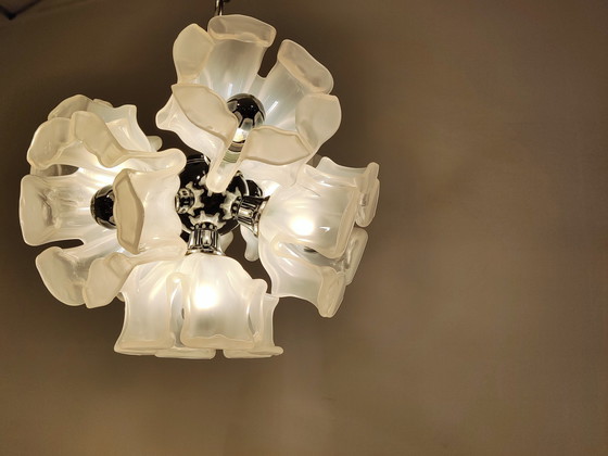 Image 1 of Blumenlüster aus Muranoglas, 1960er Jahre