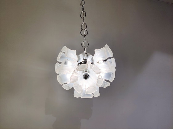Image 1 of Blumenlüster aus Muranoglas, 1960er Jahre