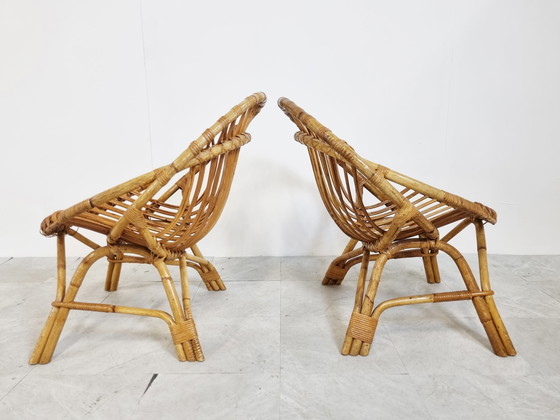 Image 1 of 2 x Vintage Rattan-Loungesessel