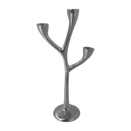 Vintage Kandelaber aus gegossenem Aluminium