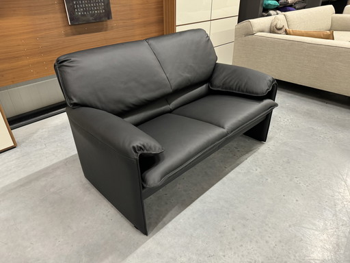 Leolux Bora Beta 2-Sitzer-Sofa aus schwarzem Leder