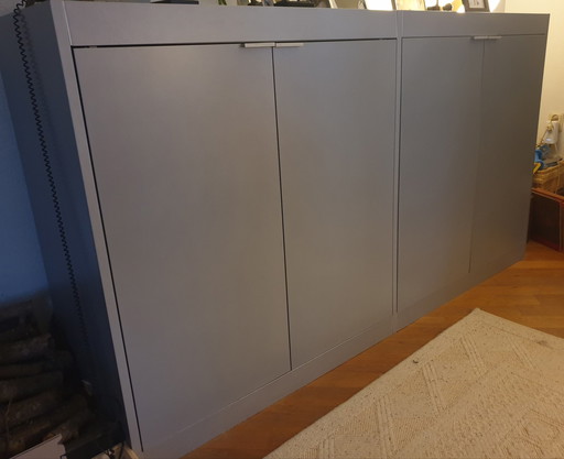 Pastoe-Schrank, silbergrau