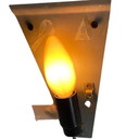 Art Deco – Wandleuchte aus marmoriertem Glas – Rahmen aus Bronze