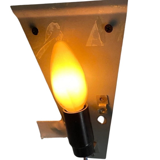 Image 1 of Art Deco – Wandleuchte aus marmoriertem Glas – Rahmen aus Bronze