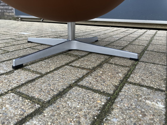 Image 1 of Fritz Hansen Egg Stuhl von Arne Jacobsen, Cognac Leder, Neu!!!