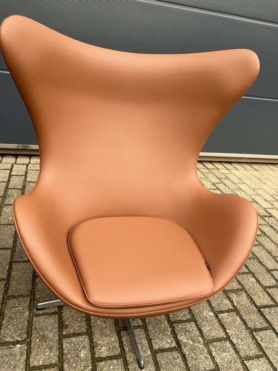 Image 1 of Fritz Hansen Egg Stuhl von Arne Jacobsen, Cognac Leder, Neu!!!
