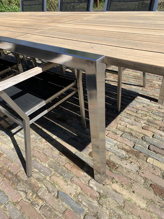 Image 1 of Royal Botanica Gartentisch + 6x Barlow Tyrie Stuhl