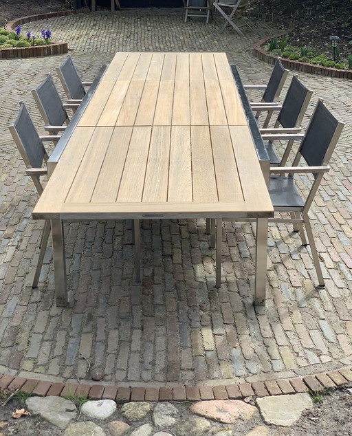 Royal Botanica Gartentisch + 6x Barlow Tyrie Stuhl