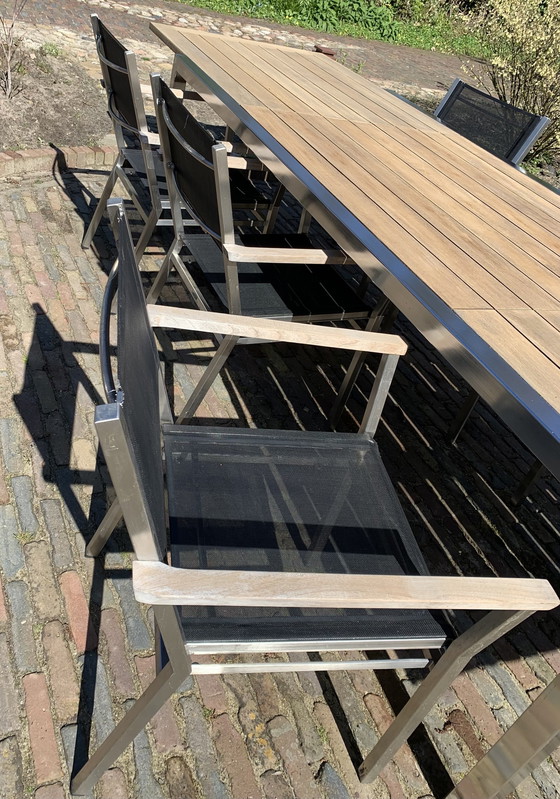 Image 1 of Royal Botanica Gartentisch + 6x Barlow Tyrie Stuhl