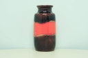 Orange & braune westdeutsche Vase Scheurich