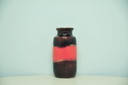 Orange & braune westdeutsche Vase Scheurich