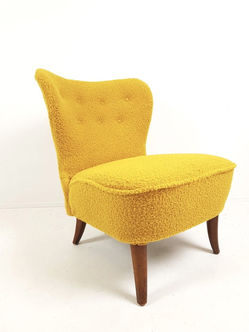 Vintage Theo Ruth Artifort Stuhl | Cocktailsessel gelb