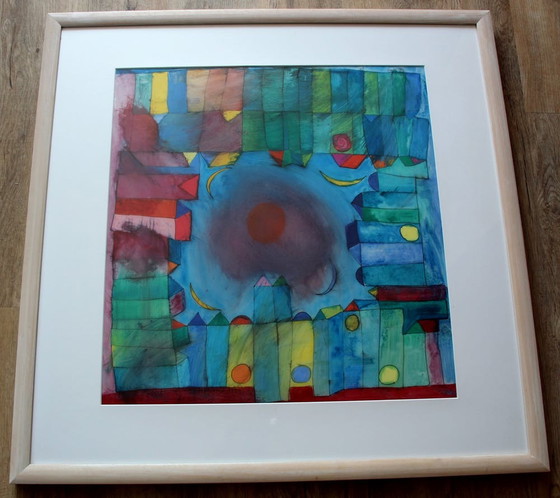 Image 1 of Susan Schildkamp großes Aquarell professionell gerahmt