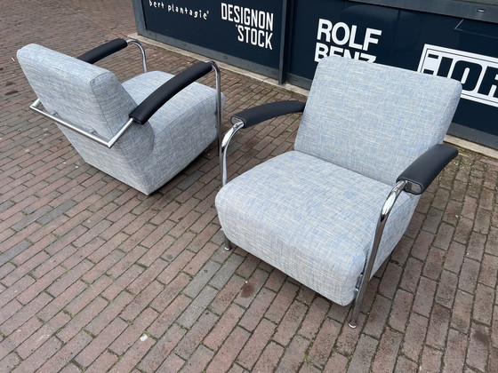 Image 1 of 2 Leolux Scylla Sessel Ruvido-Stoff blau