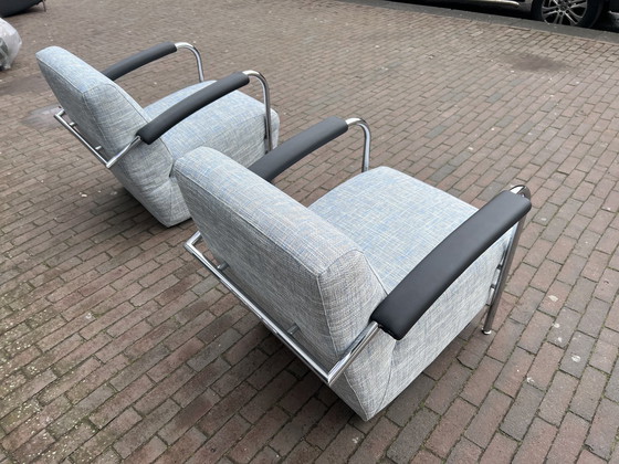 Image 1 of 2 Leolux Scylla Sessel Ruvido-Stoff blau