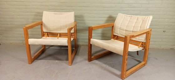 Image 1 of 2x Creafort Safari-Stühle von G Steenkamer Meubelfabriek Gouda