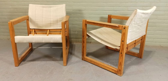 Image 1 of 2x Creafort Safari-Stühle von G Steenkamer Meubelfabriek Gouda