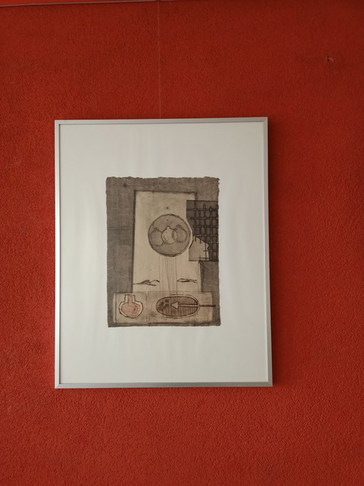 Jan Montijn, Radierung ohne Titel – lithos zeefdrukken, Paper, Modernisme