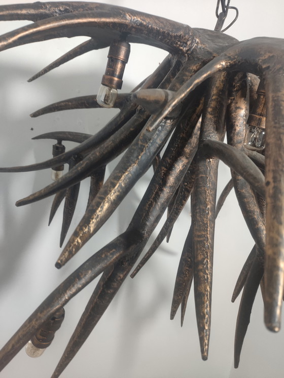 Image 1 of Brutalistische Metall-Pendelleuchte