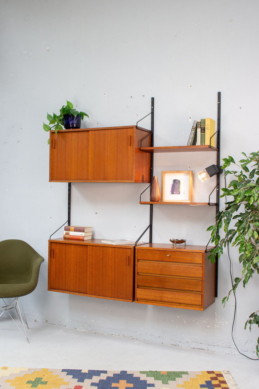 Wandregal String WHB Vintage Midcentury Teak