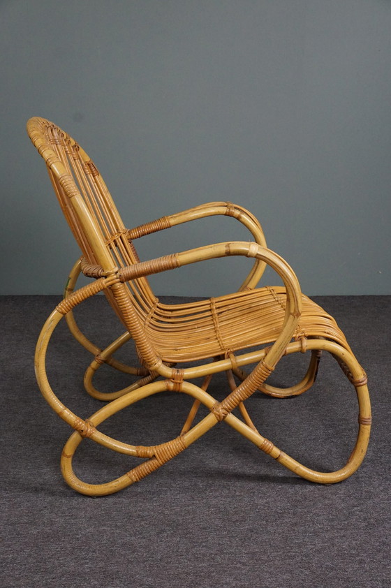 Image 1 of Vintage Rattansessel, 1950er Jahre