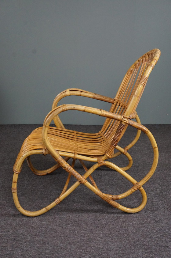 Image 1 of Vintage Rattansessel, 1950er Jahre