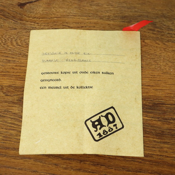 Image 1 of Großes hölzernes Sideboard aus alter Eiche, 300 Jahre flämischer Renaissance Klassisch n. Chr. 1887