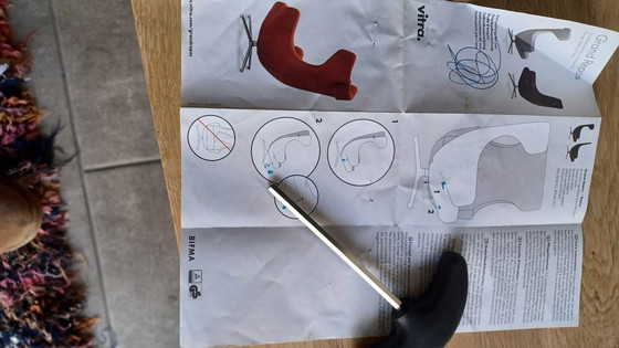 Image 1 of Vitra Grand Repos + Ottomane, Gestell poliert, Stoff anthrazit