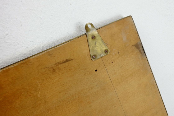 Image 1 of Sehr seltener großer Wandspiegel aus den 1950er Jahren, Mid-Century-Modern-Stil, Mosaik- und Messingspiegel