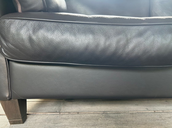 Image 1 of Schwarz/braune Ledersofas