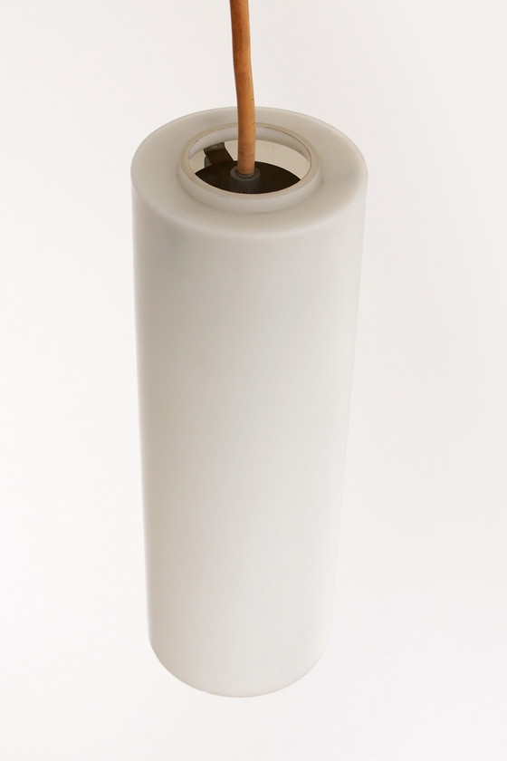 Image 1 of Seltenes 4er-Set Milchglasröhren von RAAK Amsterdam, Niederlande 1950