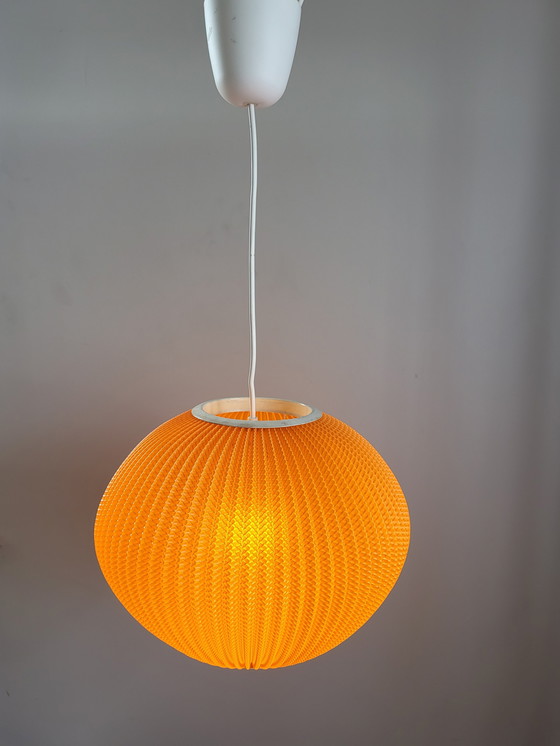 Image 1 of Perlmuttschirmlampe, Georges Rispal, Hoyrup-Stil, 1960, Dänemark