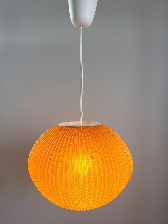 Image 1 of Perlmuttschirmlampe, Georges Rispal, Hoyrup-Stil, 1960, Dänemark