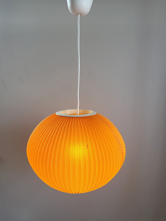 Image 1 of Perlmuttschirmlampe, Georges Rispal, Hoyrup-Stil, 1960, Dänemark