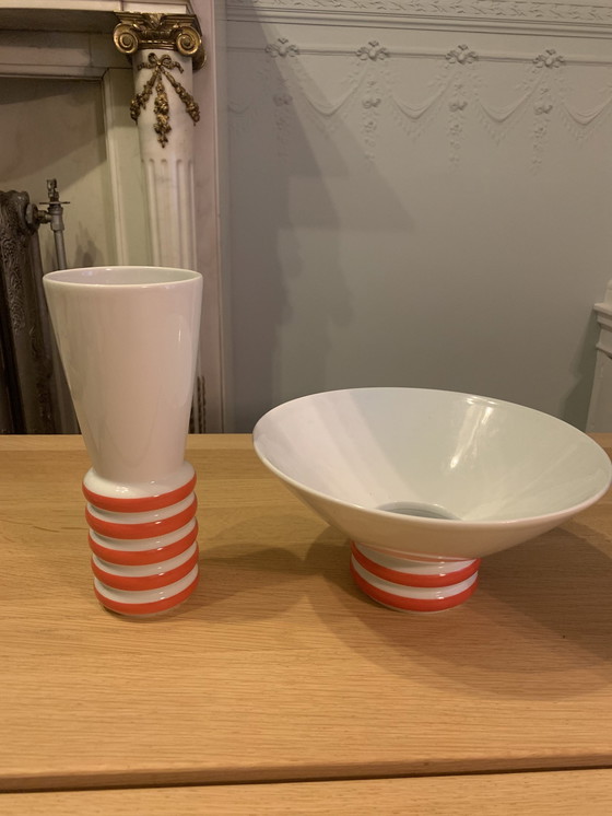Image 1 of Eschenbach Porzellanvase + Obstschale