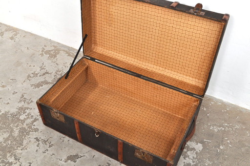 Vintage Koffer aus den 1930er Jahren – opbergkast, Wood, Canvas (photo 2 of 8)