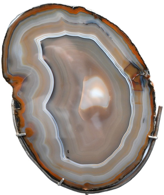 Image 1 of Caramin Christian – Agate Geode Ambiance Statue, 1970er Jahre