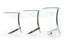 Italian nesting tables / Satztische with chrome and glass, as new!