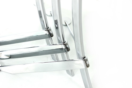 Image 1 of Italian nesting tables / Satztische with chrome and glass, as new!