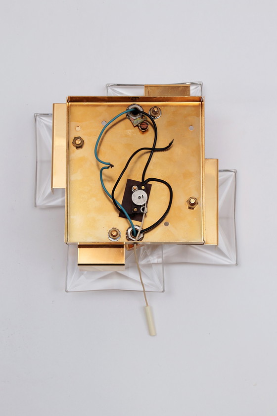 Image 1 of Kinkeldey Wandleuchte Gold Deutschland 1970