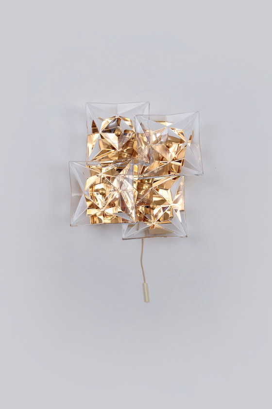 Image 1 of Kinkeldey Wandleuchte Gold Deutschland 1970